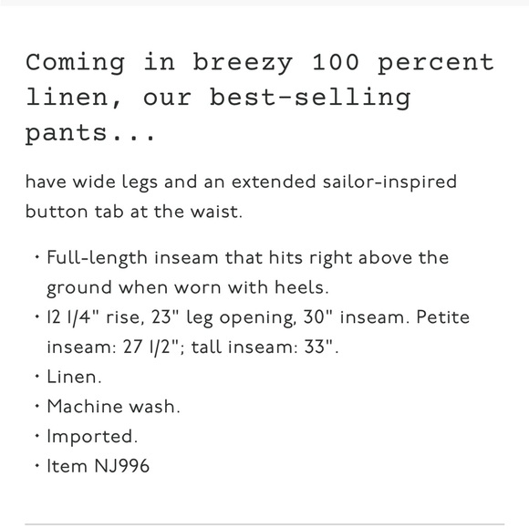 Madewell Harlow Pant in 100% Linen - Blue - Picture 6 of 6